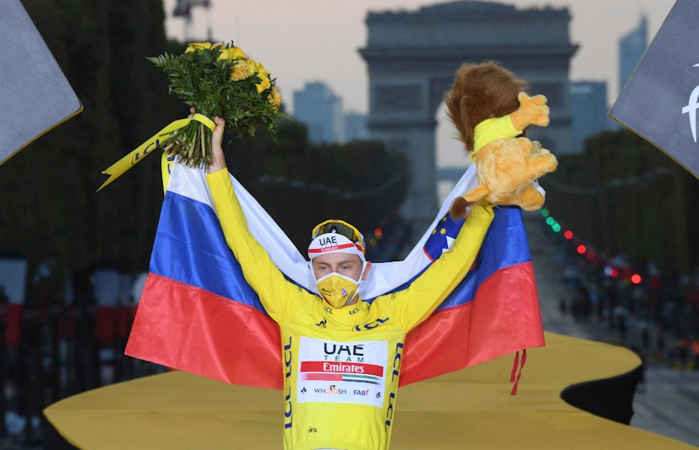 VANT: Med en sensasjonell prestasjon på den 20. etappen vant Tadej Pogacar Tour de France 2020. Foto: Cor Vos tadej pogacar tour de france favoritter