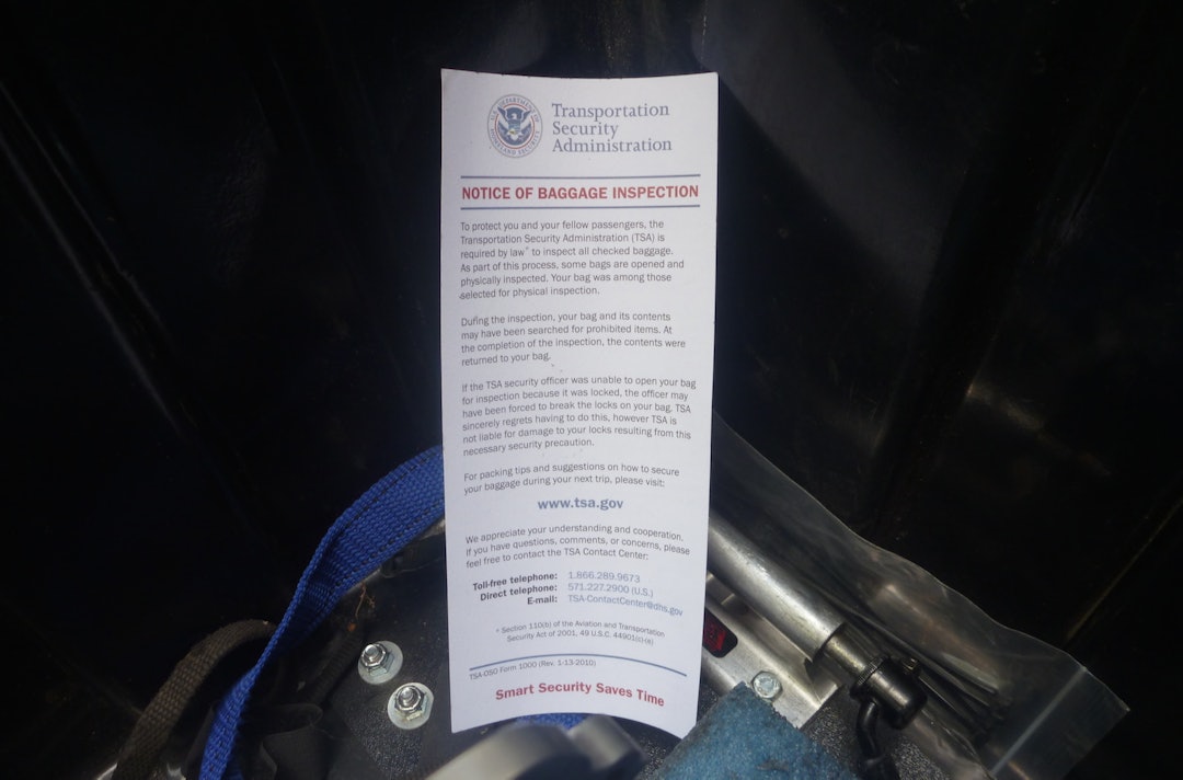 TSA was here. Foto: Ingeborg Scheve bike TSA 1400x924