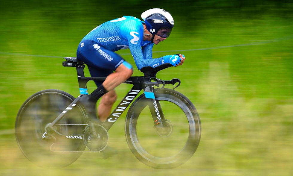DEN STORE SVAKHETEN: López er nødt til å få litt fart på temposykkelen skal han ha sjans på podiet i Touren. Foto: Cor Vos miguel angel lopez tour de france favoritter(1)