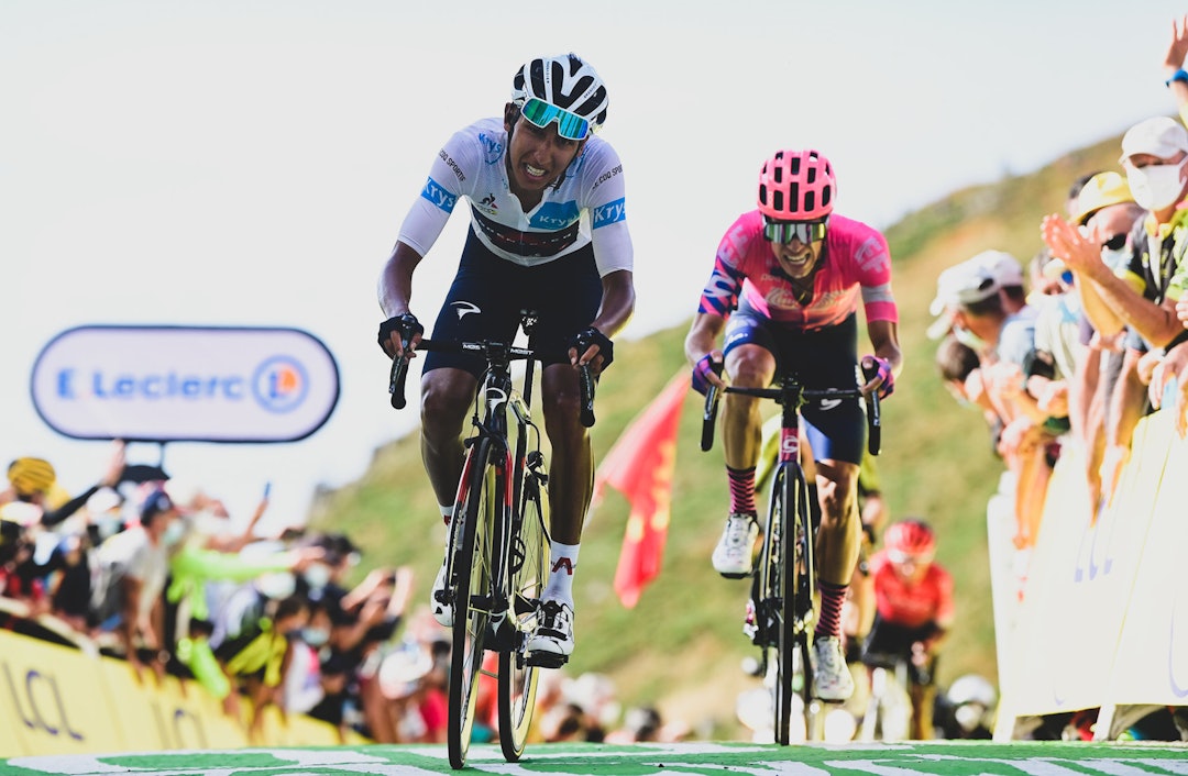 UTE AV PODIET. Rigoberto har sett solid ut i Tour de France, men i dag røyk det fullstendig. Foto: Cor Vos. tour-de-france-1-2