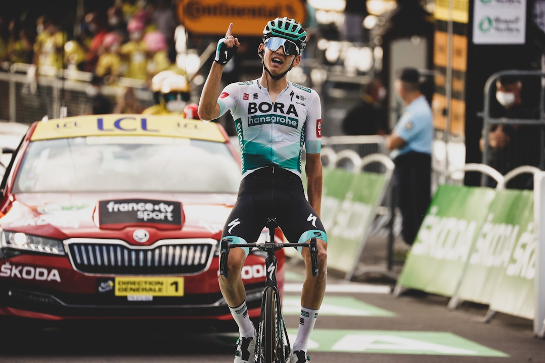 SUVEREN: Lennart Kämna vant dagens etappe etter en lang dag i brudd. Foto: Cor Vos. tour-de-france-2