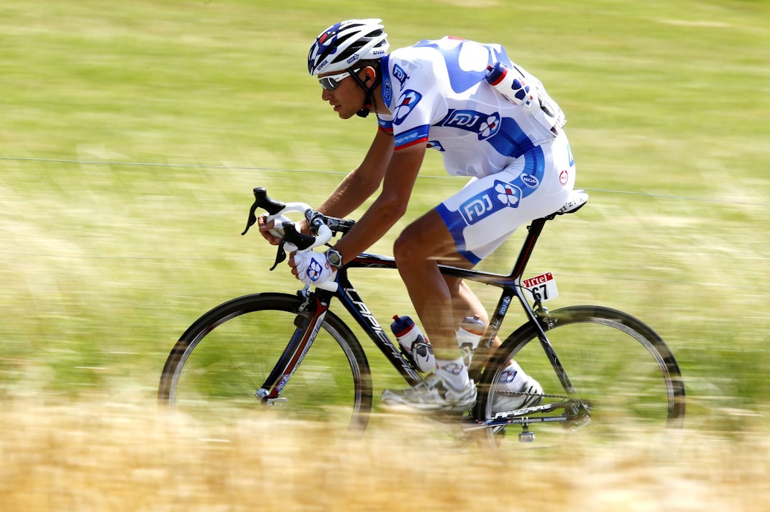 ALENE: Jeremy Roy er vant med å ligge alene i front i et brudd, også når han henter flasker. ALENE: Jeremy Roy er vant med å ligge alene i front i et brudd, også når han henter flasker.