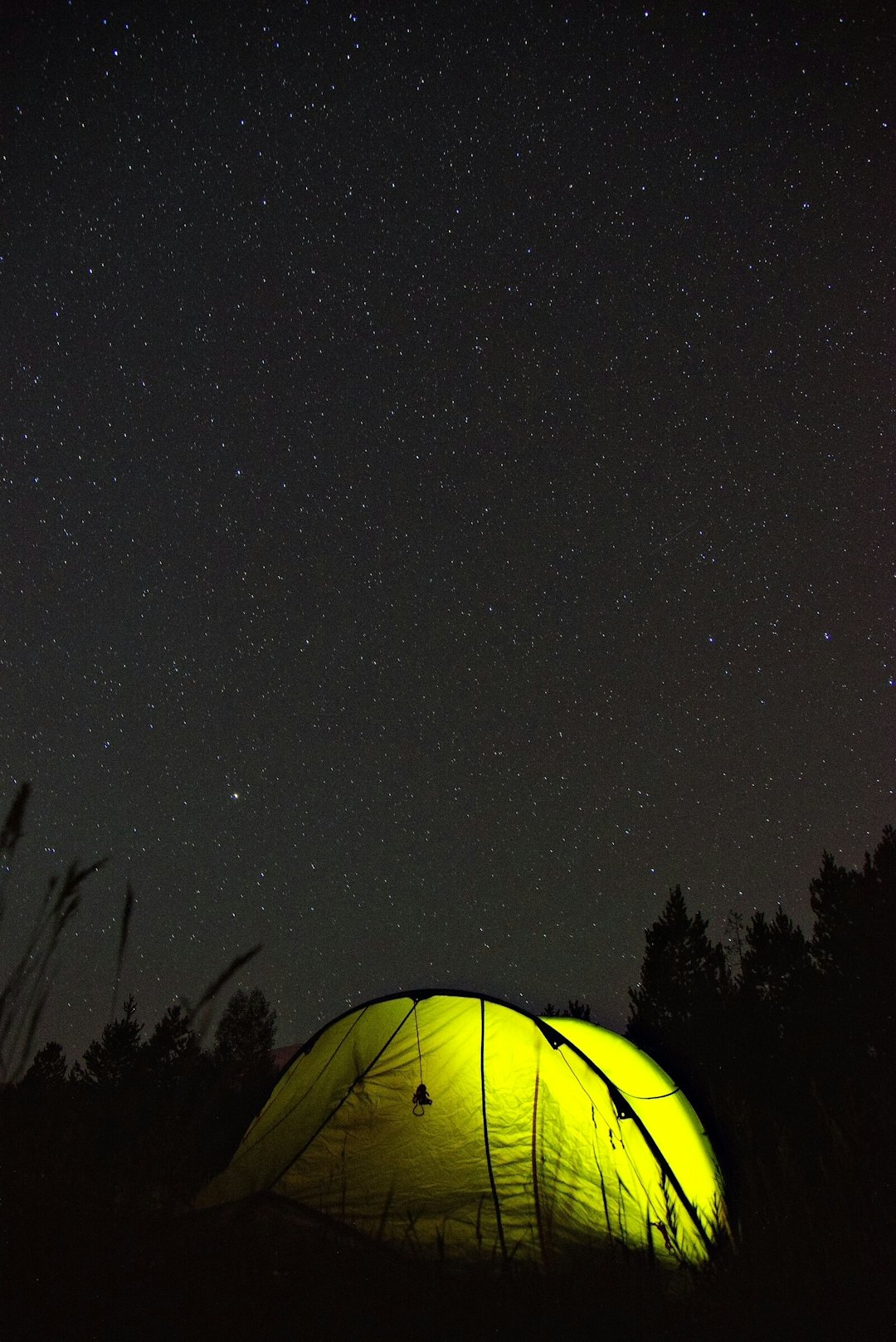 En kald, men vakker natt i The Rockies En kald, men vakker natt i The Rockies