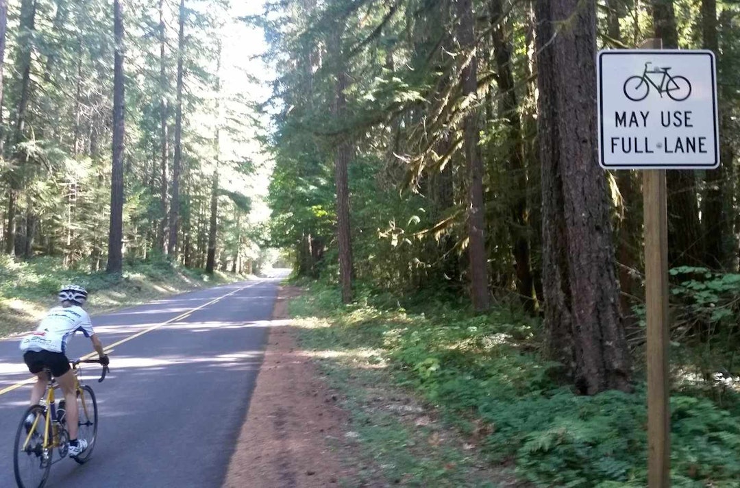 GOD PLASS: Syklister har rettigheter, selv i landet der folk flest kjører bil mer enn de fleste. Foto: Kent Murdoch McKenzie1400x924