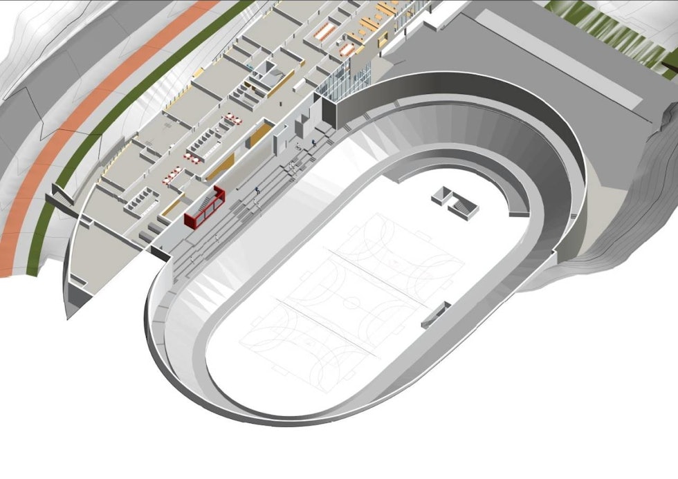 FLERBRUKSHALL: Velodromen skal benyttes til flere innendørsidretter, ikke bare sykling. velodom