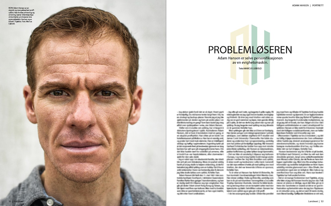 SJELDEN VARE: Adam Hansen er den mest atypiske syklisten du finner blant proffene. Foto: Marcus Liebold. SJELDEN VARE: Adam Hansen er den mest atypiske syklisten du finner blant proffene. Foto: Marcus Liebold.