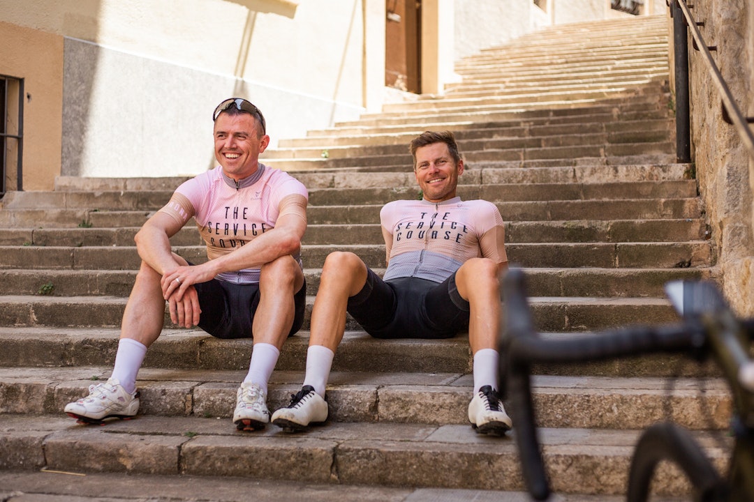 SER TIL OSLO: De to tidligere Orica-proffene Simon Gerrans og Christian Meier ser til Oslo når de utvider The Service Course. Foto: TSC. The Service Course Oslo