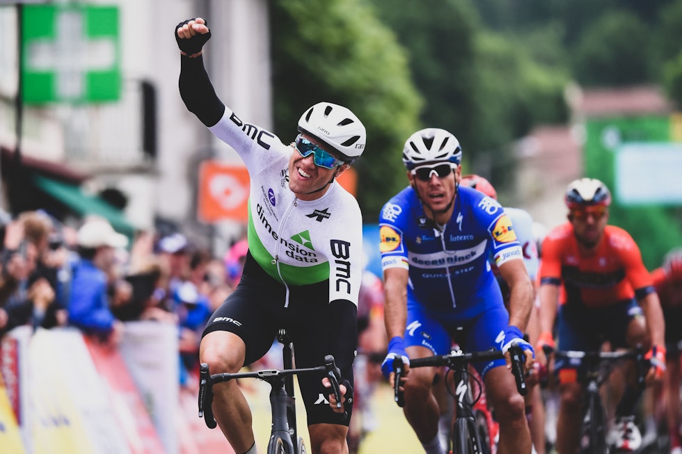 FJORÅRET: Fjorårets Dauphiné gikk vesentlig bedre enn årets. Da vant Edvald åpningsetappen. Foto: Cor Vos. edvald boasson hagen