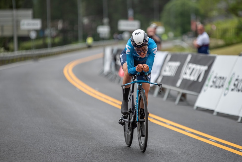RASKEST: Katrine Aalerud triumferte for andre år på rad. Foto: Henrik Alpers katrine aalerud movistar nm tempo gull(2)