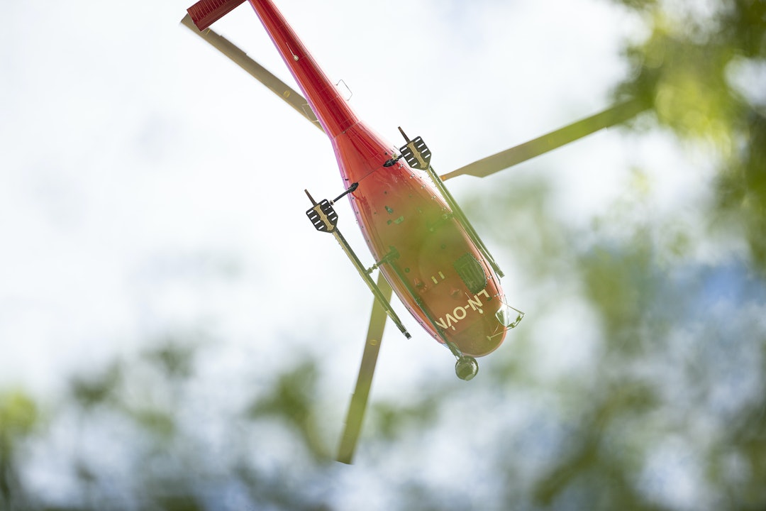 KONTROLL: Helikopteret er på plass. nm fellesstart 2020