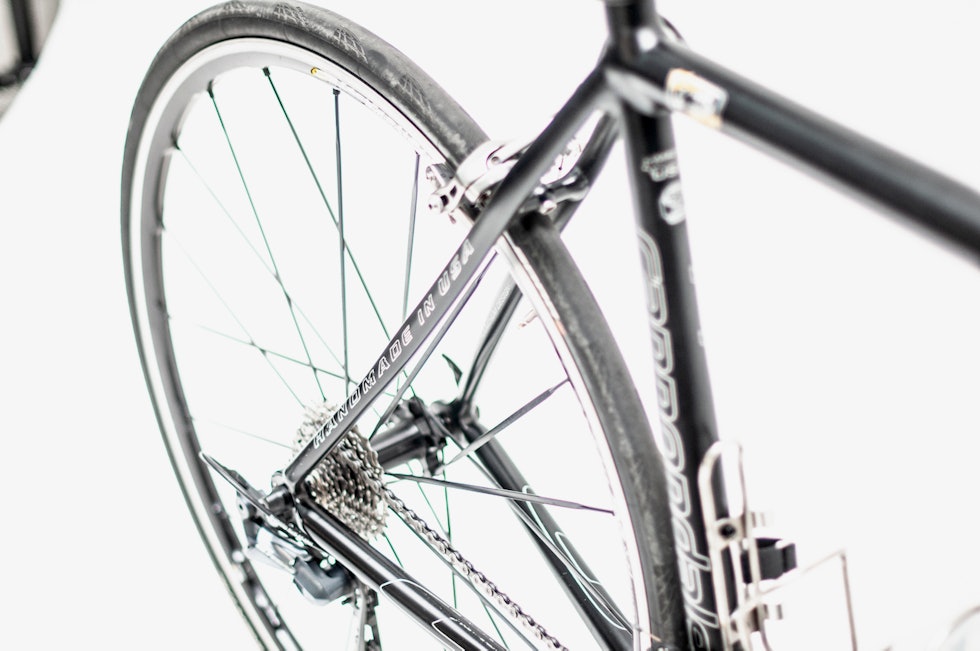LAGET I USA: Kanskje ikke det man er mest stolt av i 2020, men i 2010 var dette litt stas. Caad 9 er den siste Cannondale-sykkelen som ble produsert i Amerika. Cannondale Caad 9