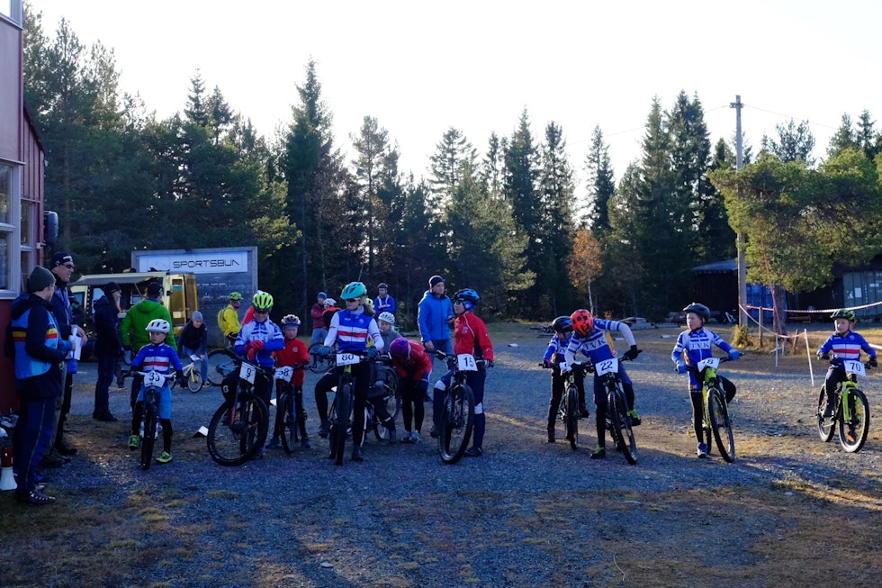 KLARE: Kidsa venter på startskuddet. Foto: Benjamin Werner Trønderkross 2019 i bilder Foto: Benjamin Werner