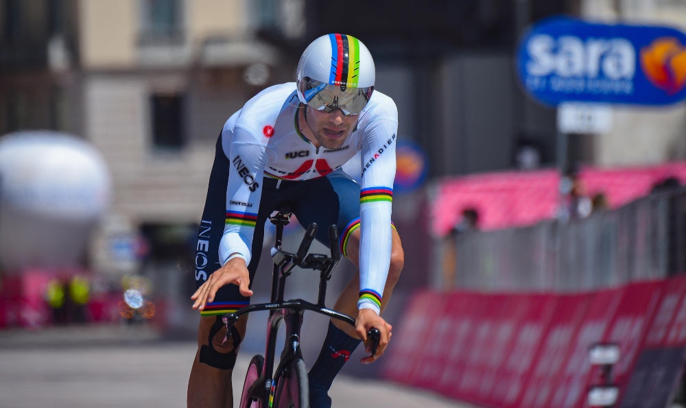 VANT TROSS TRØBBEL: Filippo Ganna tok sin andre etappeseier i årets Giro d'Italia. Foto: Cor Vos filippo ganna giro d'italia ineos grenadiers