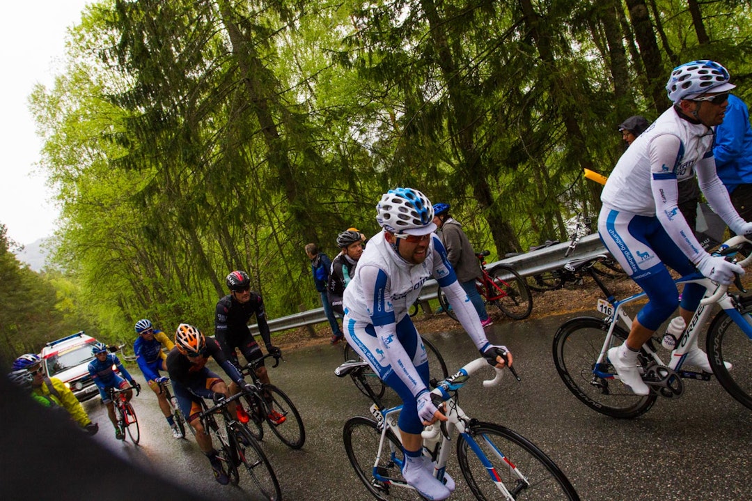SLIT: For enkelte var avslutningen av femdagersrittet i tøffeste laget. (foto: Snorre Veggan) tourofnorway-2018a