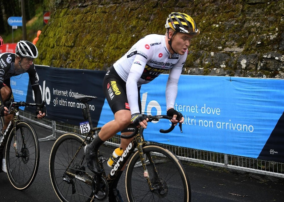 KJEMPER I SAMMMENDRAGET: Foss er i øyeblikket inne blant de ti beste i Giro-sammendraget. Foto: Cor Vos tobias foss giro d'italia cervélo r5 4(1)