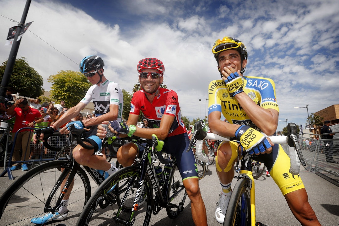 SEIGE MENN: Chris Froome, Alejandro Valverde og Alberto Contador vet hva det vil si å kjøre etapperitt. Foto: Cor Vos. SEIGE MENN: Chris Froome, Alejandro Valverde og Alberto Contador vet hva det vil si å kjøre etapperitt. Foto: Cor Vos.