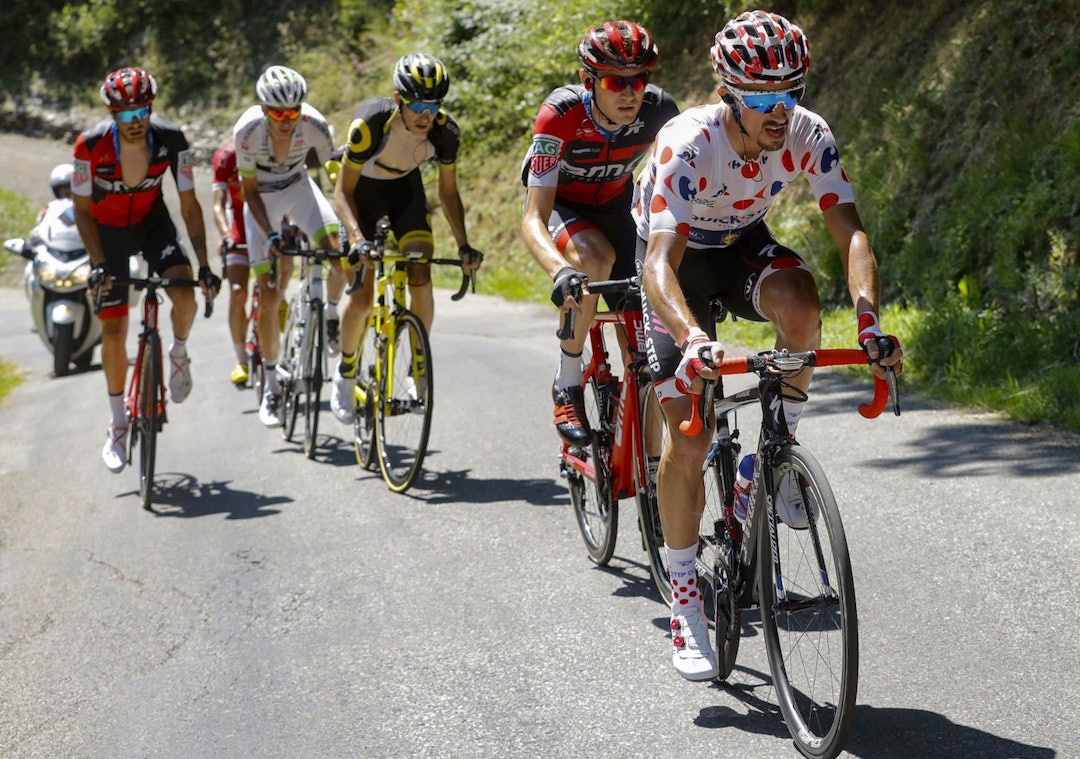 BEHOLDER TRØYA: Gårsdagens vinner Julian Alaphilippe sprakk på andre klatring. Foto: Cor Vos Julian Alaphilippe - Stage 11 - Cor Vos 1400x