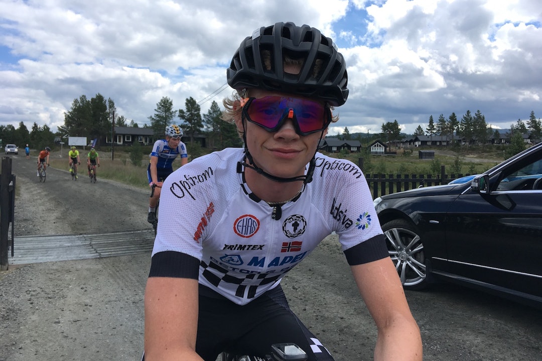 SEIER: Vegard Stokke vant etter å ha sittet i brudd over halve rittet. Foto: Ingeborg Scheve Vegard Stokke - Stage 2 - Scheve - 1400x933