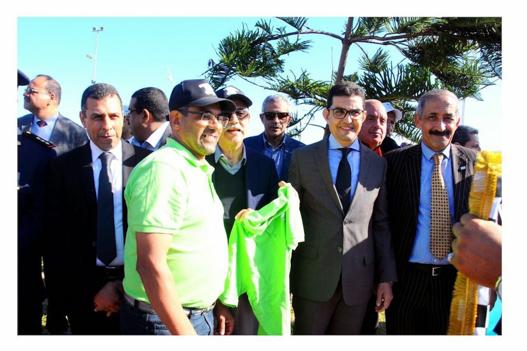 HEDRET: Samir Tawfiq mottok en hederspris fra marokkanske myndigheter for Green Cycling Norways grønne verdier. Foto: Green Cycling Norway Samir Tawfiq - award - Tour du Maroc 2018 - Foto Green Cycling Norway 1200x800