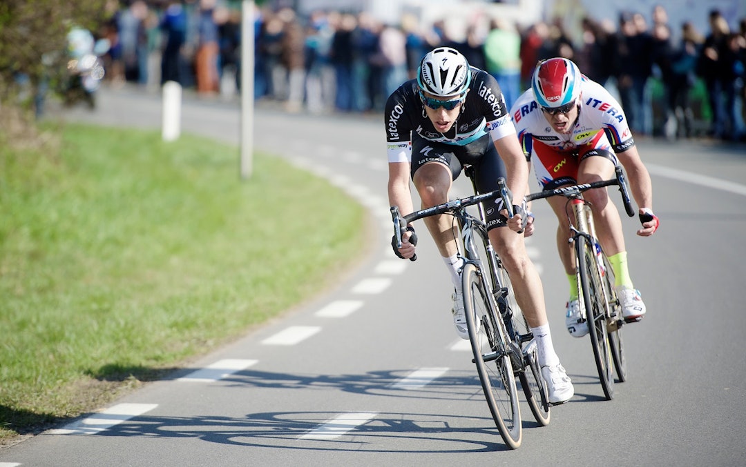 TERPSTRA og Kristoff kjørte partempo i 2015. Over streken var rekkefølgen omvendt. Foto: Kristof Ramon Kramon_Flanders2015 7938 - Version 2