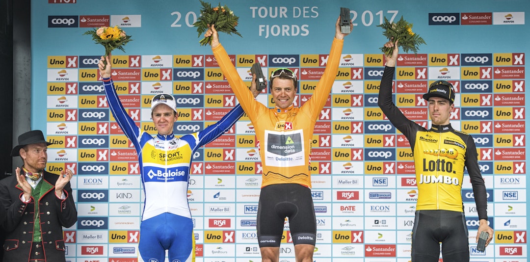 SLÅR DU EDVALD? I Hammer Stavanger Classic kan turrytterne måle seg mot proffene i tre utvalgte segmenter. Foto: Tour des Fjords Tour des Fjords 2017 - Foto Tour des Fjords 1400x