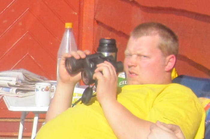 SLAPP: Martin Iversby la på seg 40 kilo da han parkerte sykkelen til fordel for fest. Foto: Privat Martin Iversby - Påsken 2011 Privat 700x