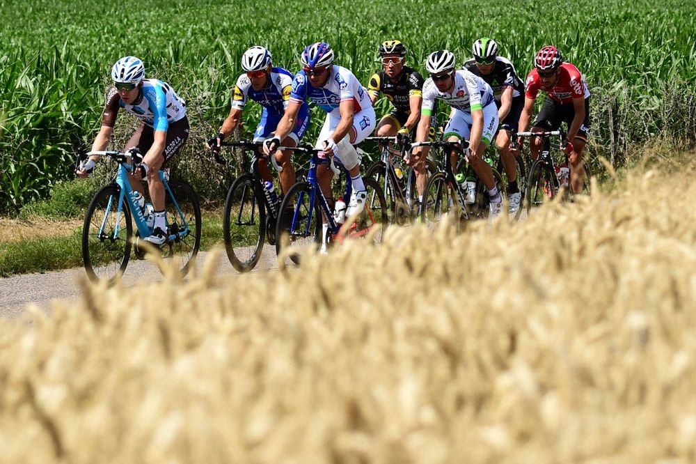 NORSK REPRESENTANT: Edvald Boasson Hagen var offensiv på dagens etappe, men det ble aldri noen gul trøye på nordmannen. Foto: letour.fr NORSK REPRESENTANT: Edvald Boasson Hagen var offensiv på dagens etappe, men det ble aldri noen gul trøye på nordmannen. Foto: letour.fr