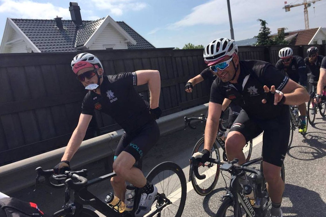 IMPONERTE: OBIL Brannmenn mot kreft hadde mål om å komme under fem timer på Vestfold Rundt, og var inne på 4:41. Foto: Ketil Tærum OBL Vestfold rundt racers - Ketil Tærum 1400x933