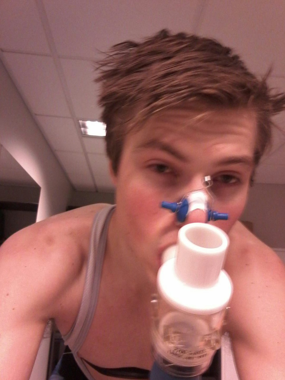 FRAMGANG: Kristian Klevgård ligger bedre an på årets tester enn på samme tid i fjor. Foto: Privat Kristian Klevgård O2-test 1200x