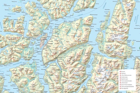 Oversiktskart over Tromsø. Fra Trygge toppturer.