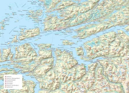 Oversikts kart over Romsdalen. Fra Trygge toppturer