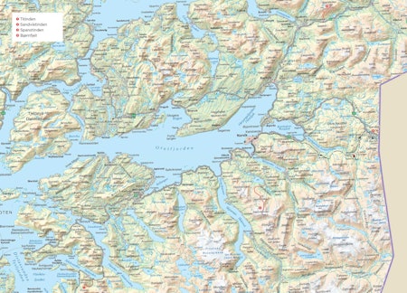 Oversiktskart over Narvik. Fra Trygge toppturer