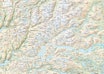 Kart over Jotunheimen og Hurrungane.