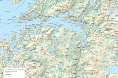 Oversiktskart over Bodø. Fra Trygge toppturer.