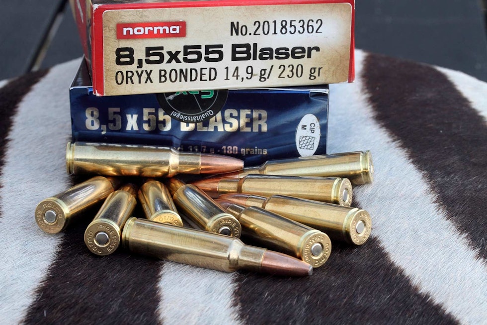 Tiltalende: Det nye kaliberet gir gode samlinger og bør apellere iallfall til Blaser-eierne. Test av kaliber 8,5x55 Blaser