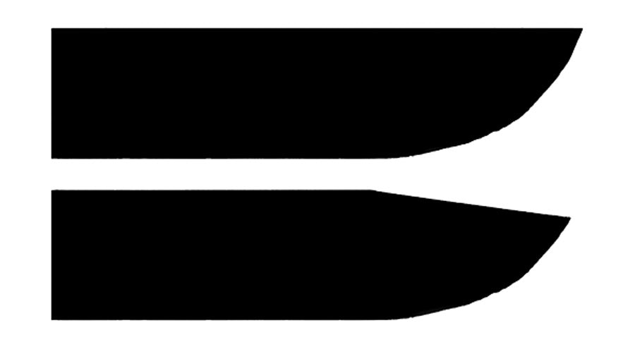 Illustrasjon av ulike bladformer: Øverst er det illustert et rett knivbland, mens Drop Point er illustert nederst