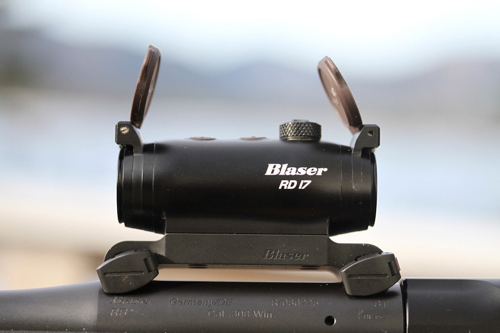 LAV MONTASJE: Den lave, integrerte Blaser-montasjen gir god kinnkontakt. Test-Blaser-Infinity-9