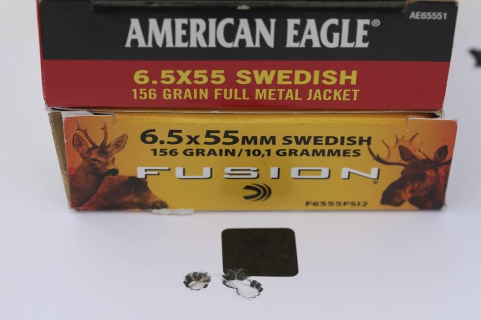 American Eagle og Fusion ammunisjon i kaliber 6.5 x55