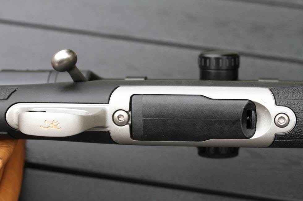 X-BOLTENE har et funksjonellt og bra uttakbart magasin Nærbilde av boltene på Browning X-Bolt Nordic Light