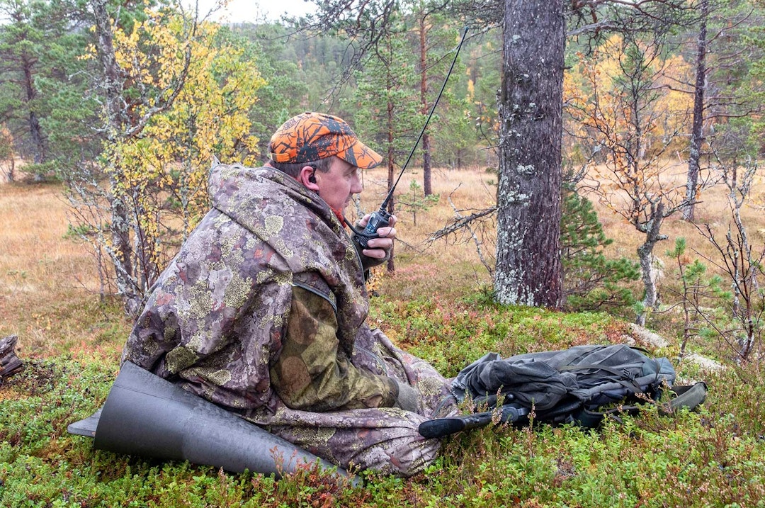 Kalde timer: Ståle Solem på post, godt innpakket for kalde timer. Elgjakt-Budal-Trøndelag-3
