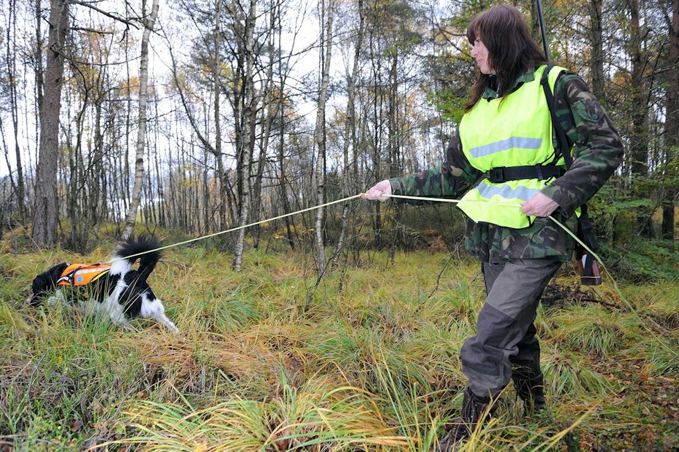 NYTTIG TIL SITT BRUK: Ettersøks-jeger Helga-Mari Tessem tror termisk kikkert kan ha nytte for ettersøksjegerne, men ikke i de vanlige situasjonene rundt påskutt og trafikkskadd vilt. Termisk-kikkert-og-ettersøk-fakta-1
