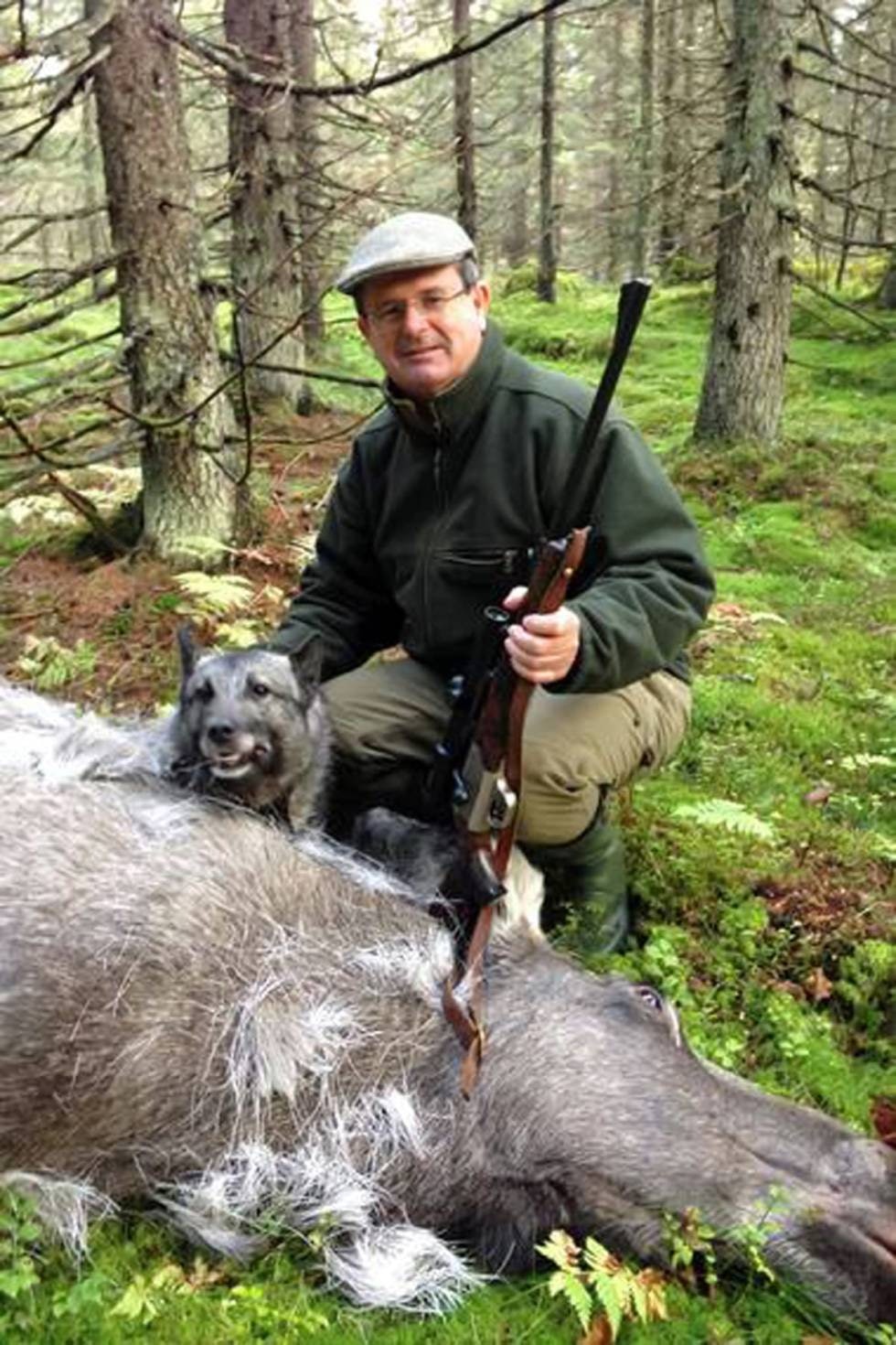 Løvenskiold har jaktet elg med loshund siden tenårene. Han har ikke tall på hvor mange elg han har nedlagt. Foto: NTB Scanpix, Aftenposten.