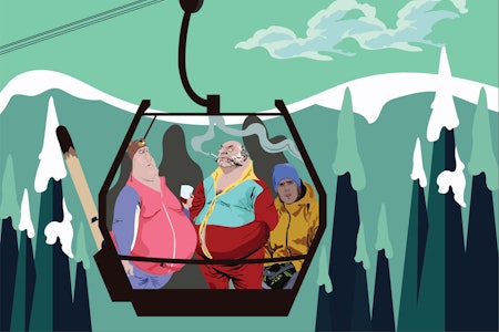 HEISFRUSTRASJON: Skiheiser kan føre til mange følelser, også frustrasjon og sinne hvis de kombineres med mellomeuropeere med et unorsk forhold til intimsoner. Illustrasjon: May-Britt Blikken HEISFRUSTRASJON: Skiheiser kan føre til mange følelser, også frustrasjon og sinne hvis de kombineres med mellomeuropeere med et unorsk forhold til intimsoner. Illustrasjon: May-Britt Blikken