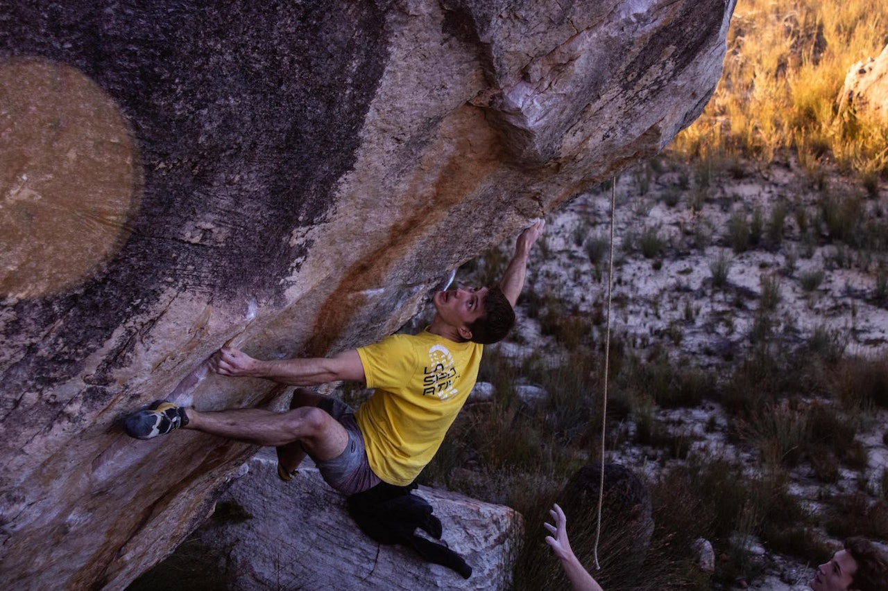 Thilo Schröter klatrer Speed of Sound. Foto: Jo Grundtjernlien Thilo Schröter klatrer Speed of Sound. Foto: Jo Grundtjernlien