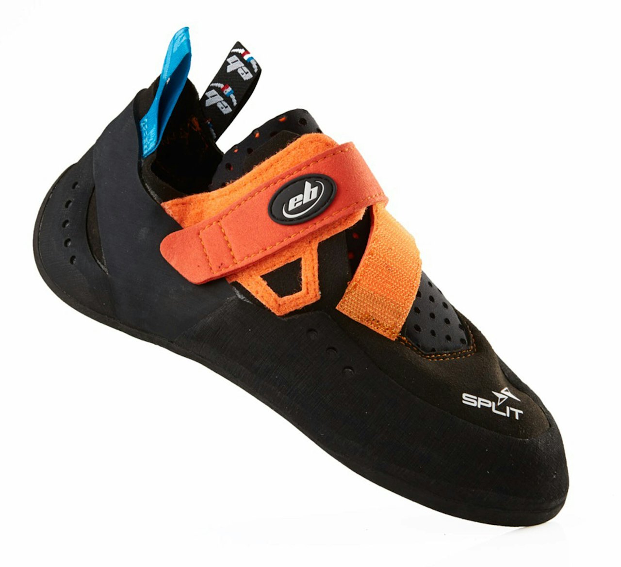 EB SPLIT: Høyre og venstre fot kan kjøpes i forskjellige størrelser EB Split klatresko test