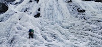 Første taulengde i Skjørafjorden. Første taulengde i Skjørafjorden.