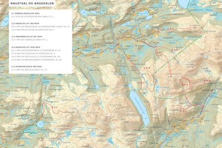 Oversiktskart over Naustdalen og Angedalen. Fra Toppturar i Sunnfjord.