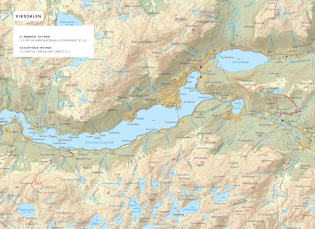Oversiktskart over Viksdalen. Frå Toppturar i Sunnfjord.
