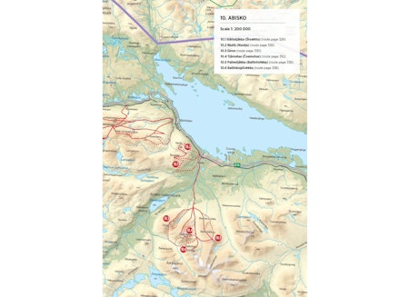 Oversiktskart over Abisko. Fra Toppturer rundt Narvik.
