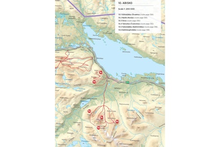 Oversiktskart over Abisko. Fra Toppturer rundt Narvik. Oversiktskart over Abisko. Fra Toppturer rundt Narvik.
